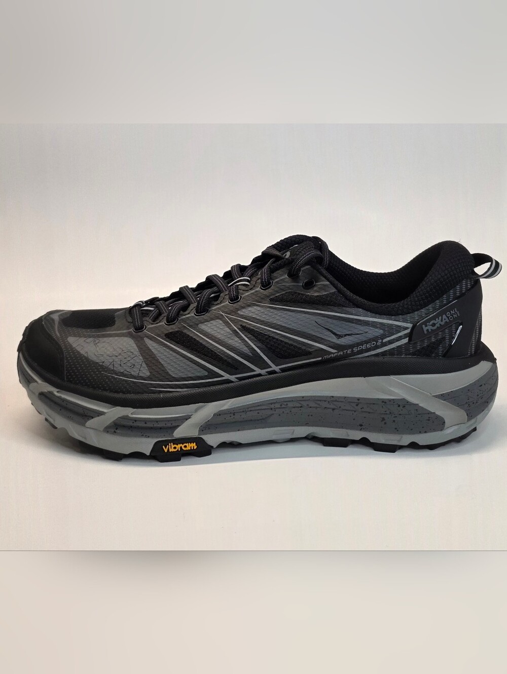 Brand-New Hoka One One U Mafate Speed 2 Black Castlerock Running Shoes Men's 12